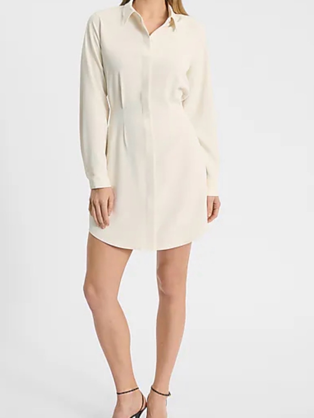 Express Portofino Shirt Dress Ivory/Cream